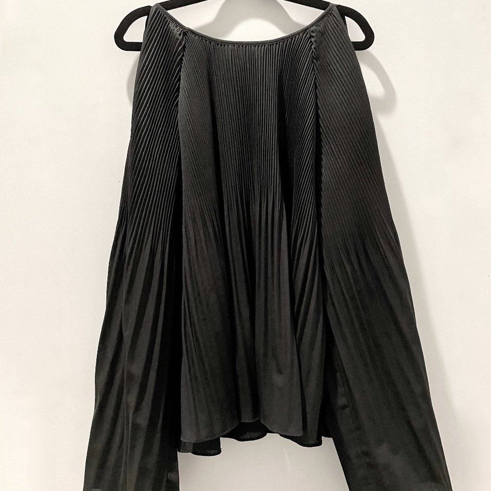 Black Pleated Blouse